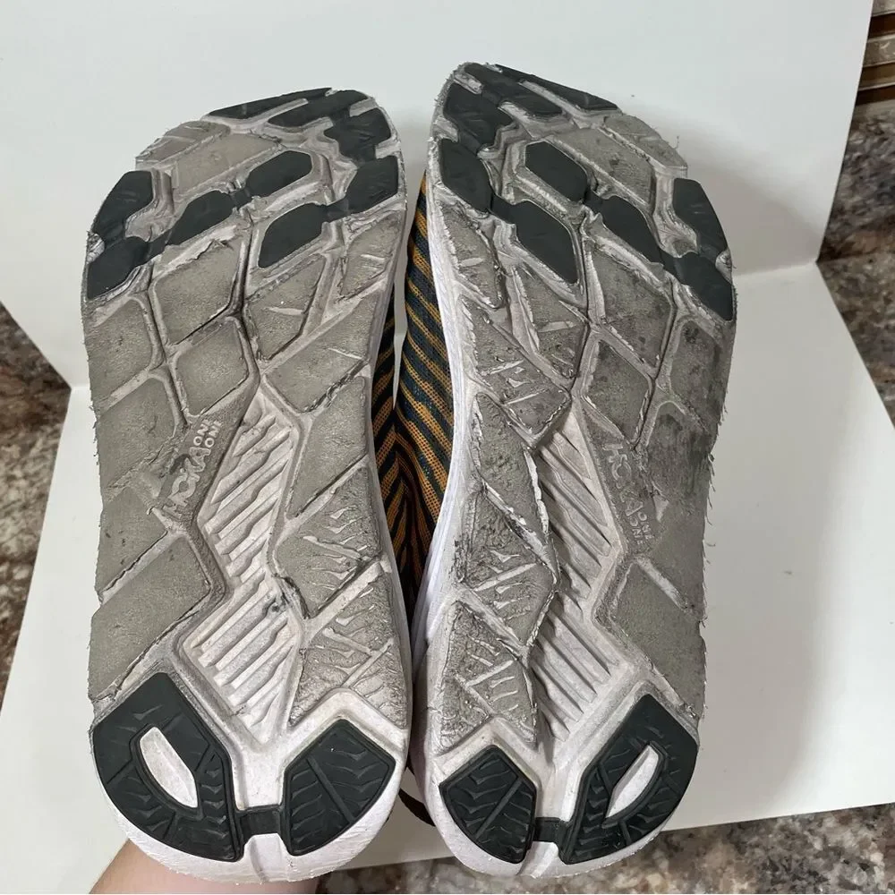 Hoka Blue & Gold High Support Athletic Training Shoes